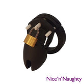 Nice 'n' Naughty Silicone Chastity Device Black Small from Nice 'n' Naughty